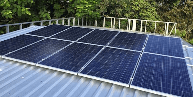 Metal roof solar panel
