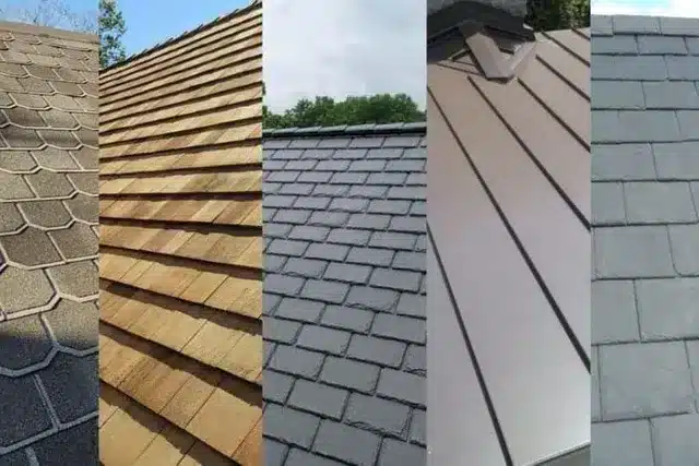 A view at different kinds of roofing materials