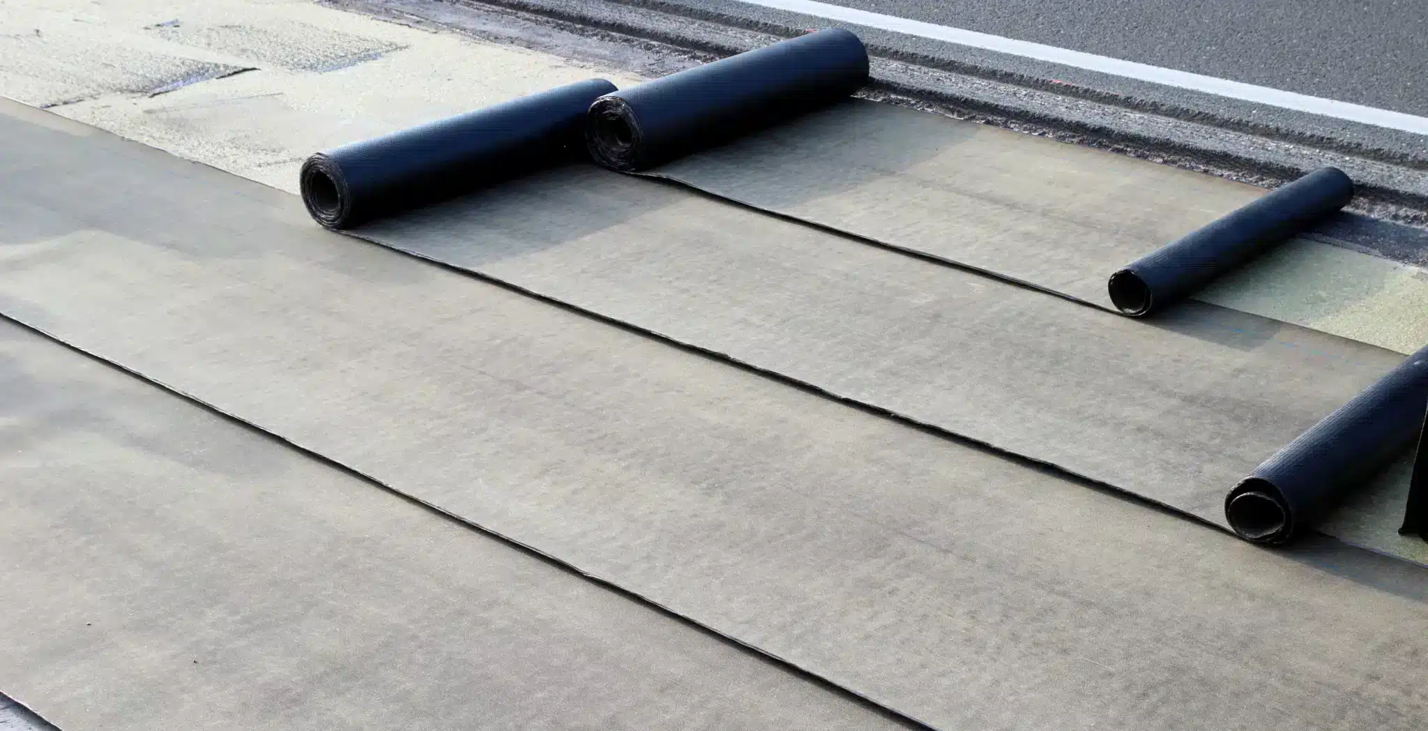 close up of flat roof