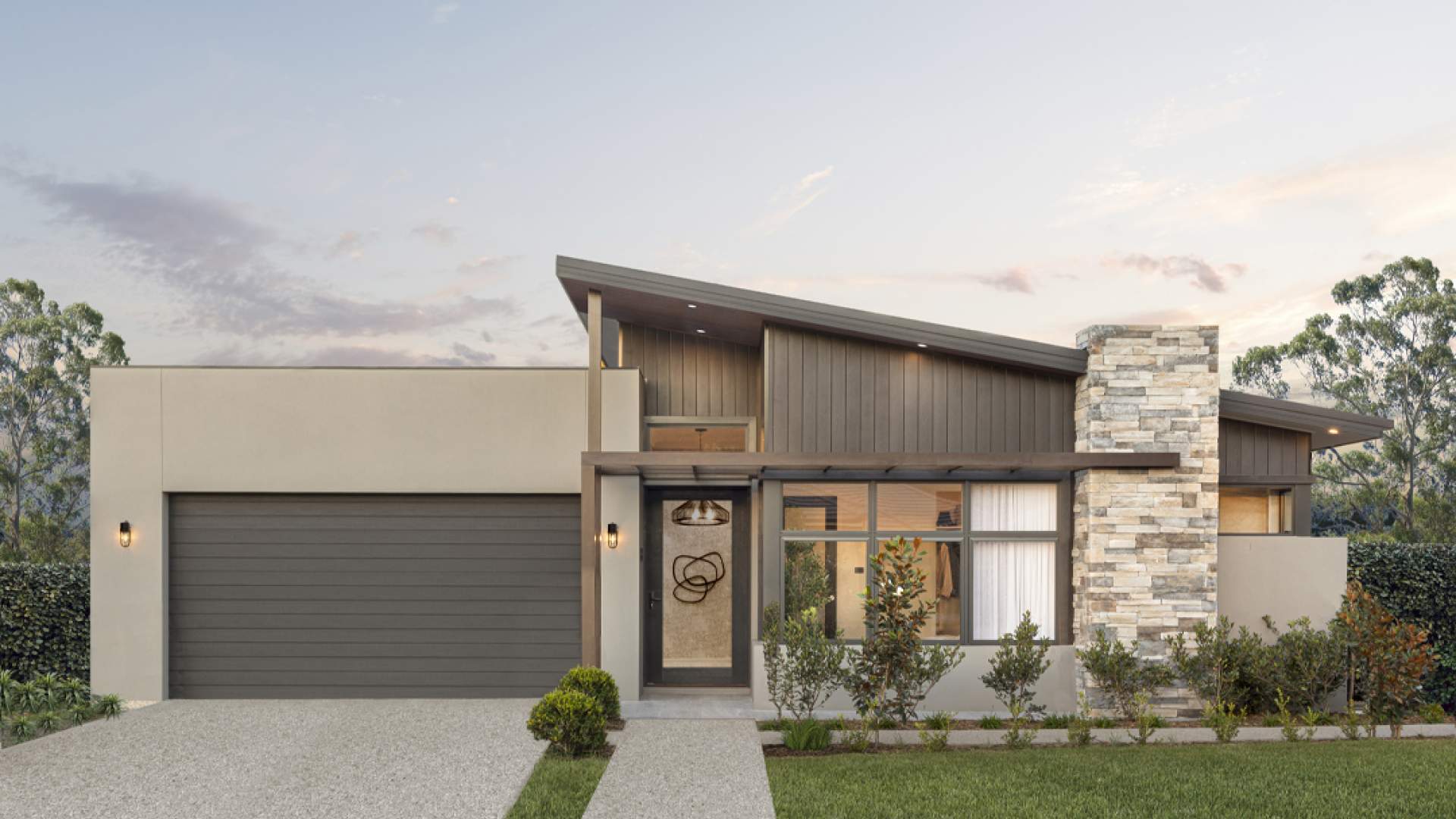 an elegant house with skillion roof an elegant house with skillion roof