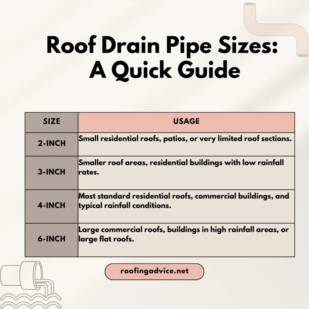 Roof Drain Pipe Sizes A Quick Guide